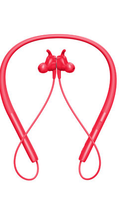 red color neckband bluetooth earphone